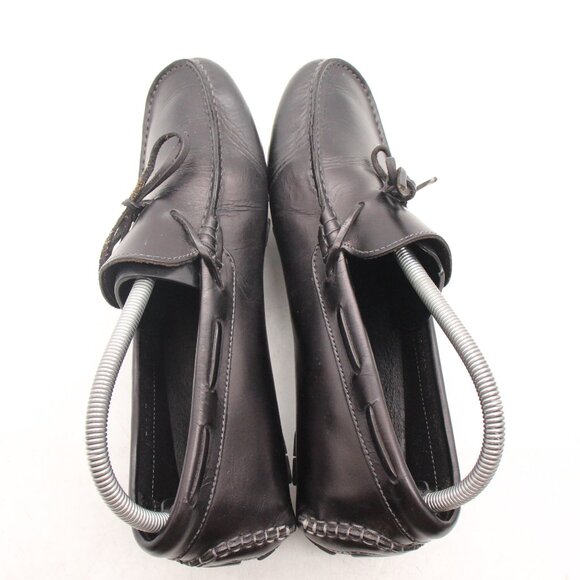 Donald J Pliner HEARST  Men\'s Size 7 Black Leather Driver Bow Loafer Shoes main image 2